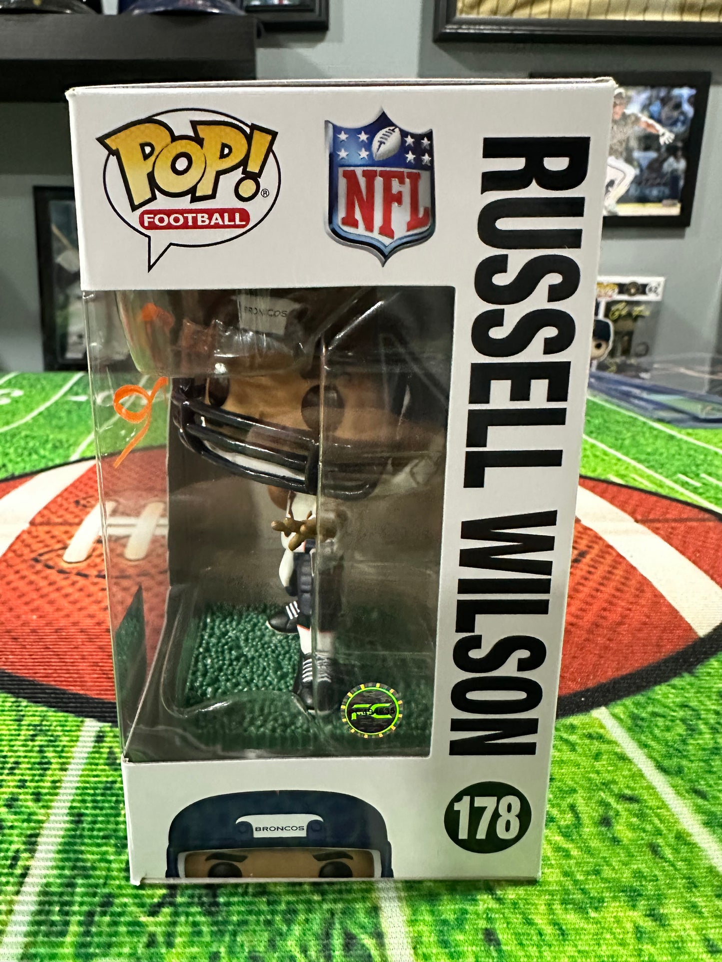 Russell Wilson Denver Broncos QB Hand Signed Funko Pop # 178 W/ COA
