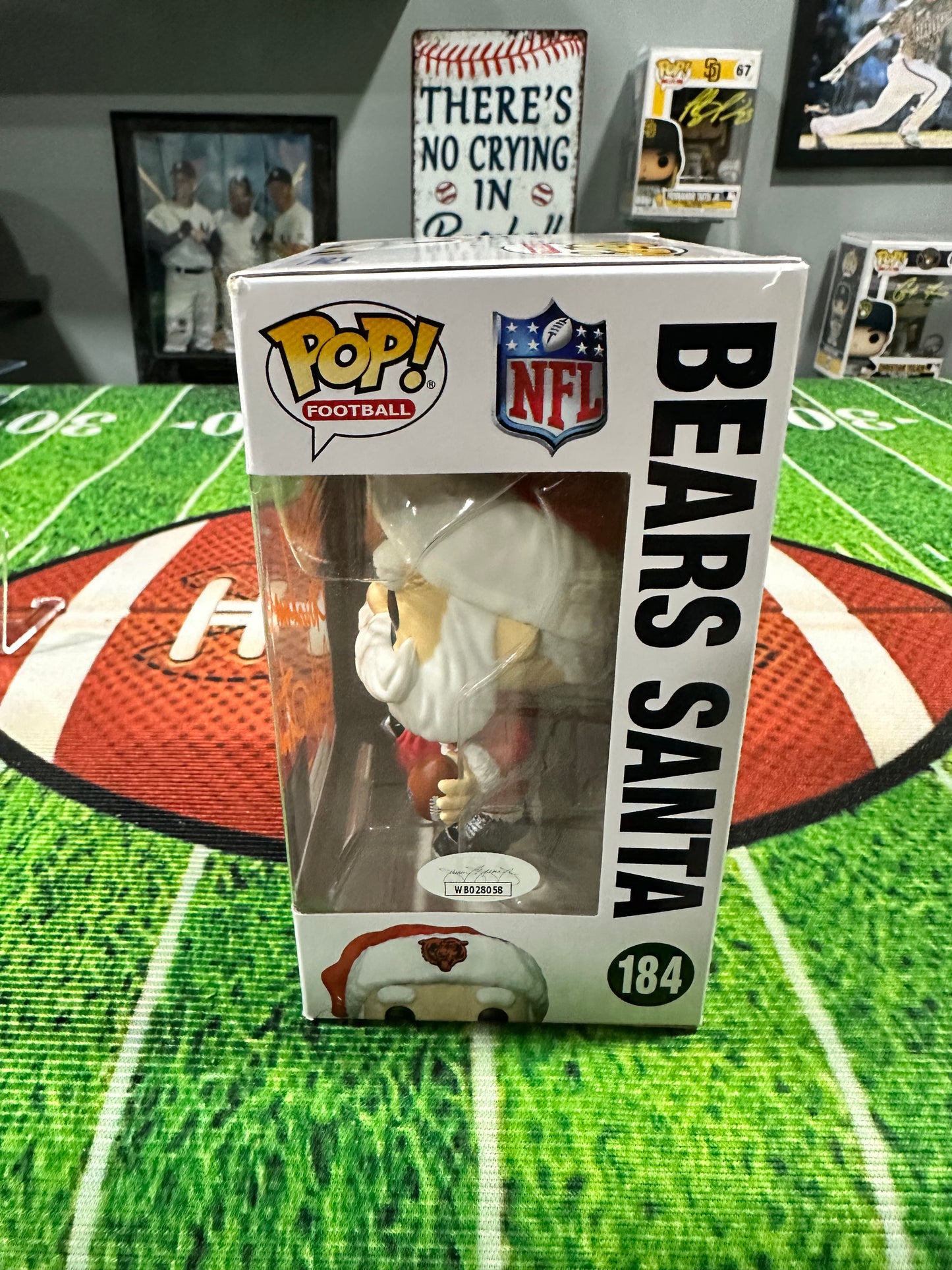 Dan Hampton Chicago Bears Hand Signed Funko Pop W/Inscription # 184 W/ COA JSA