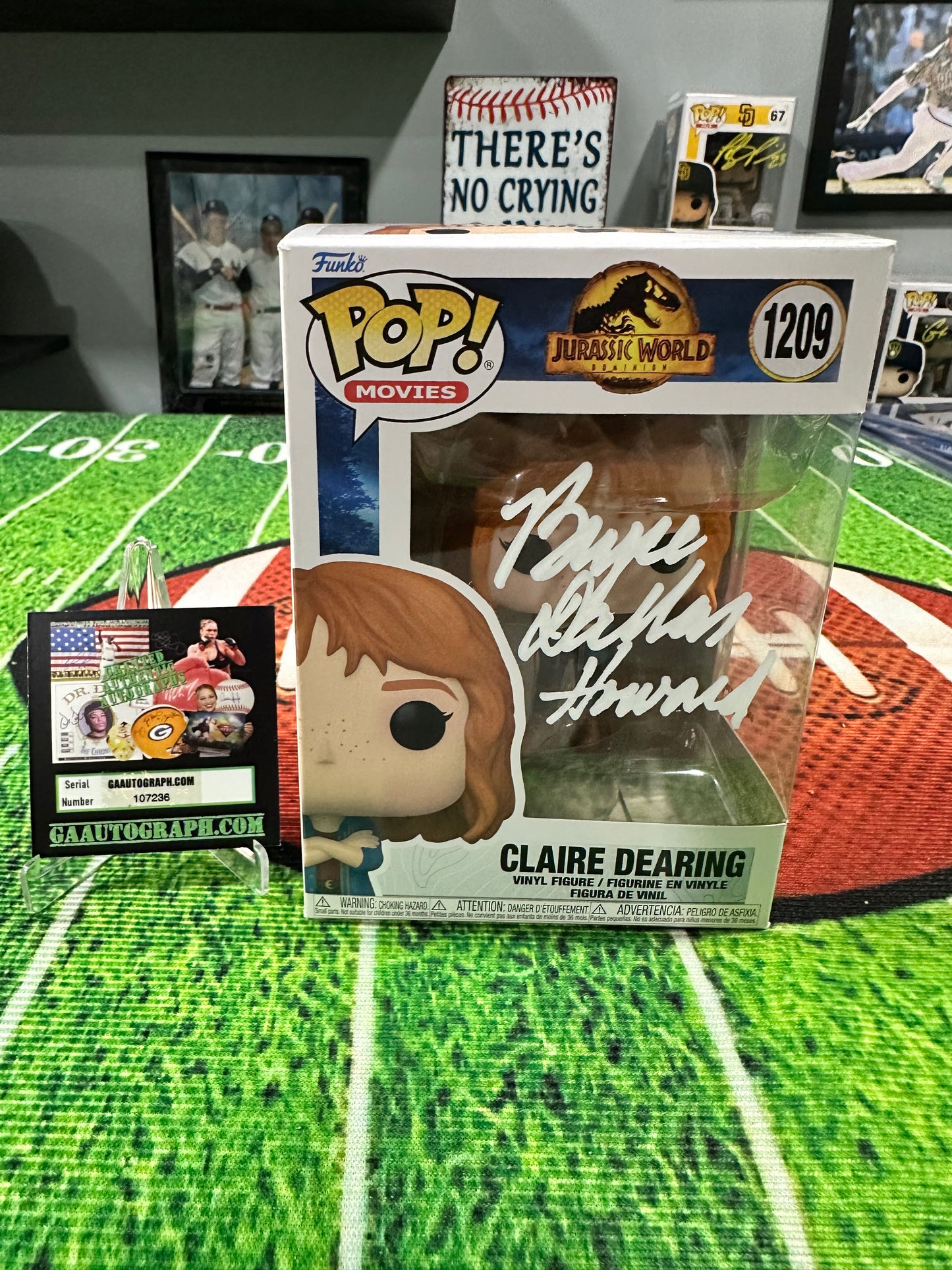 Bryce Dallas Howard Hand Signed Jurassic World Funko Pop # 1209 W/ COA