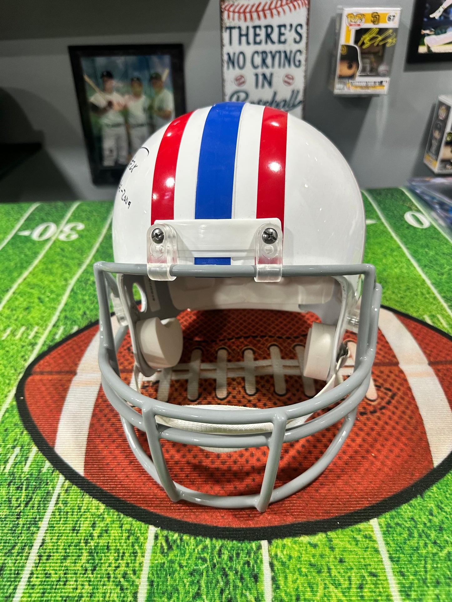 Chris Johnson Hand Signed FS Houston Oilers Helmet w/Inscription W/ COA JSA