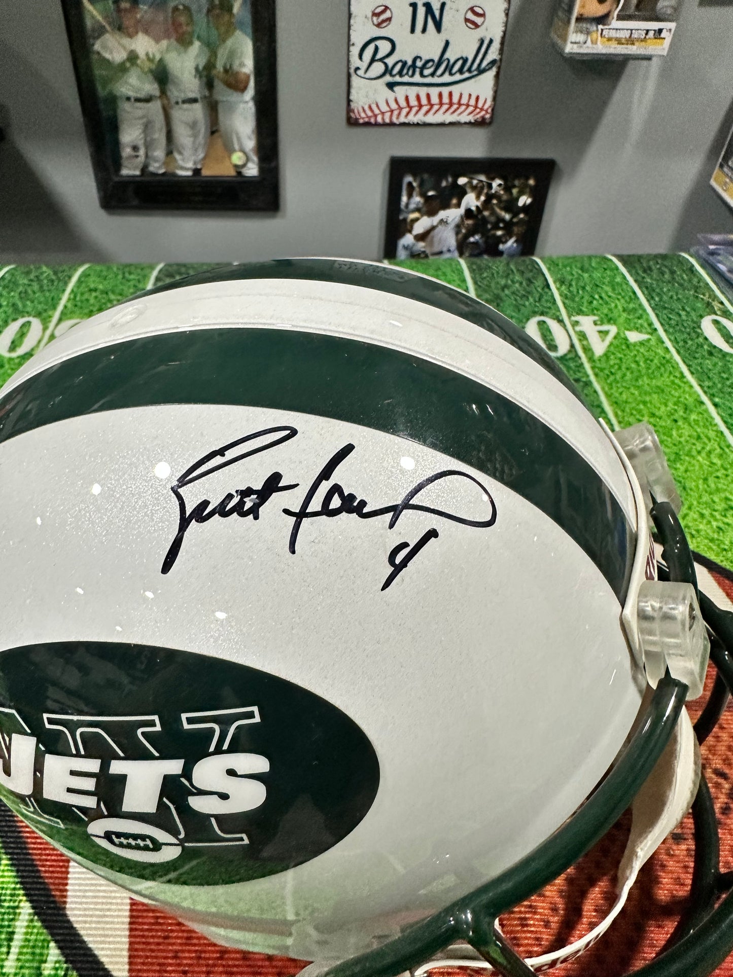 Brett Favre New York Jets HOF QB Hand Signed FS Helmet W/ COA