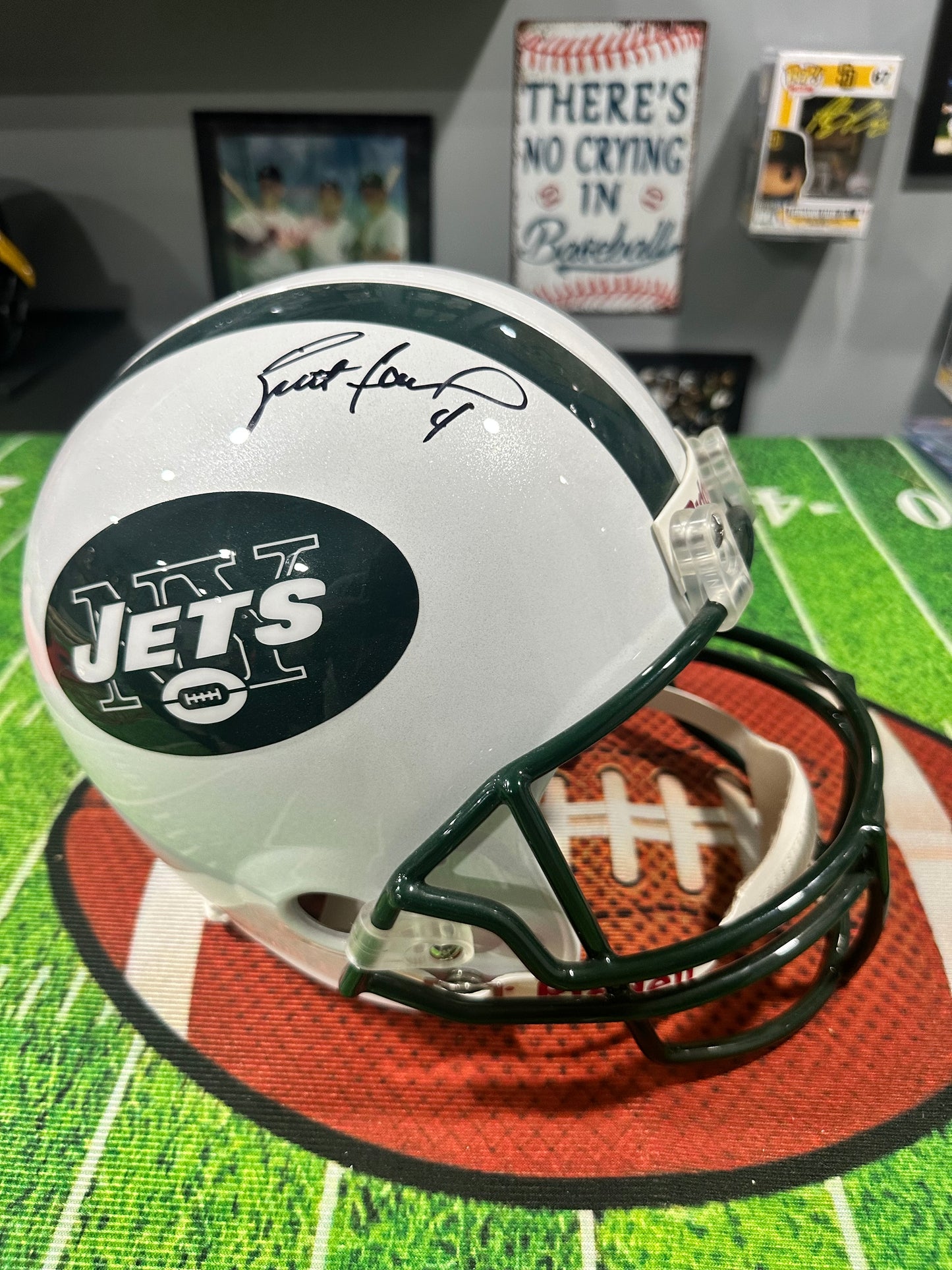 Brett Favre New York Jets HOF QB Hand Signed FS Helmet W/ COA