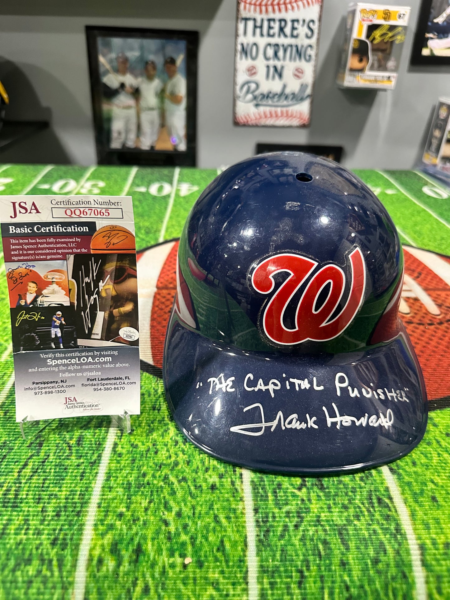 Frank Howard Hand Signed FS Batting Helmet INS " The Capital Punisher " W/ COA JSA