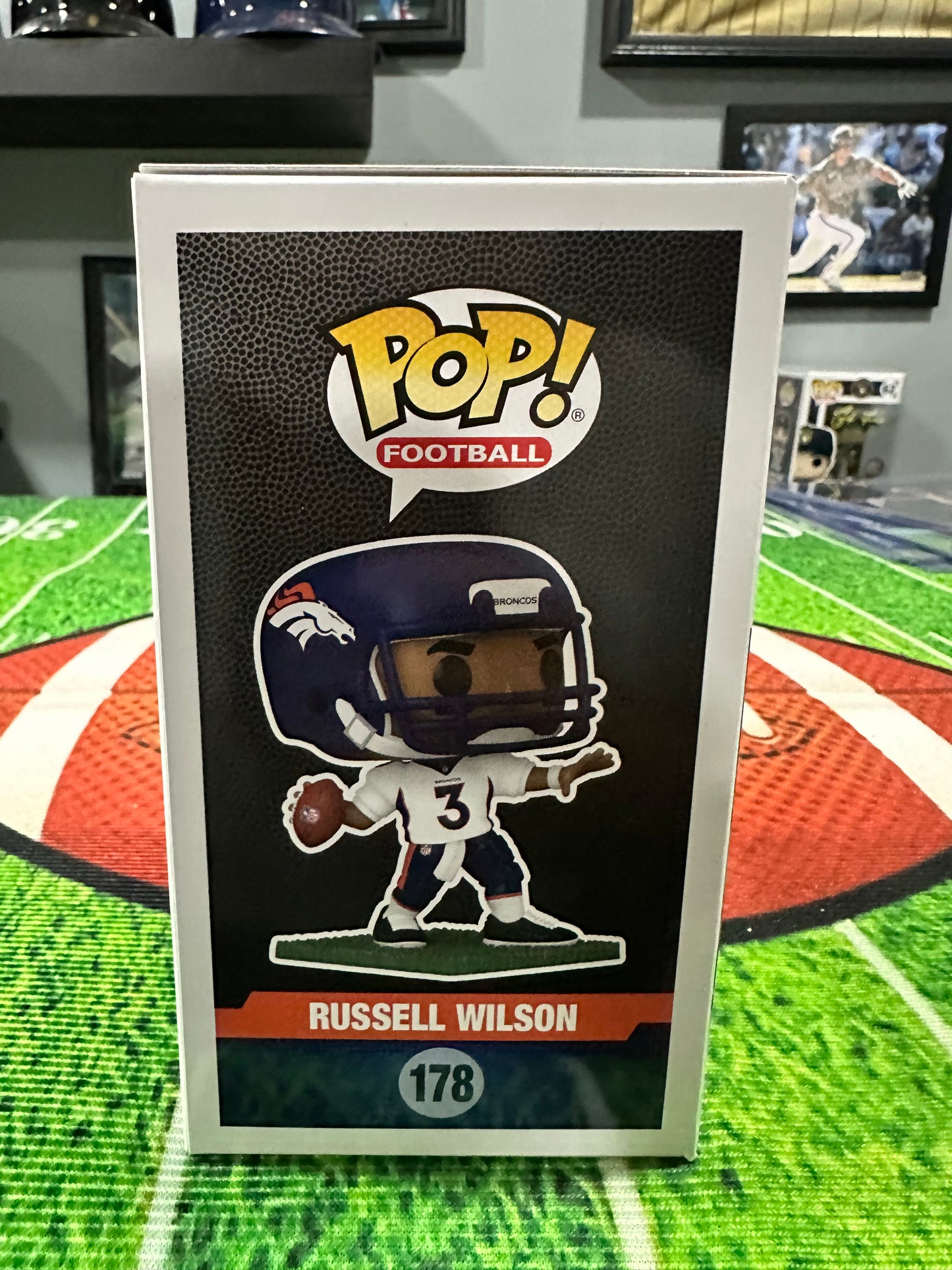 Russell Wilson Denver Broncos QB Hand Signed Funko Pop # 178 W/ COA