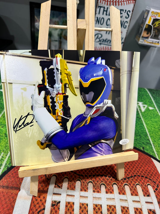 Yoshi Sudarso Koda Power rangers " Blue Ranger " Hand Signed 8x10 Photo w/ JSA COA