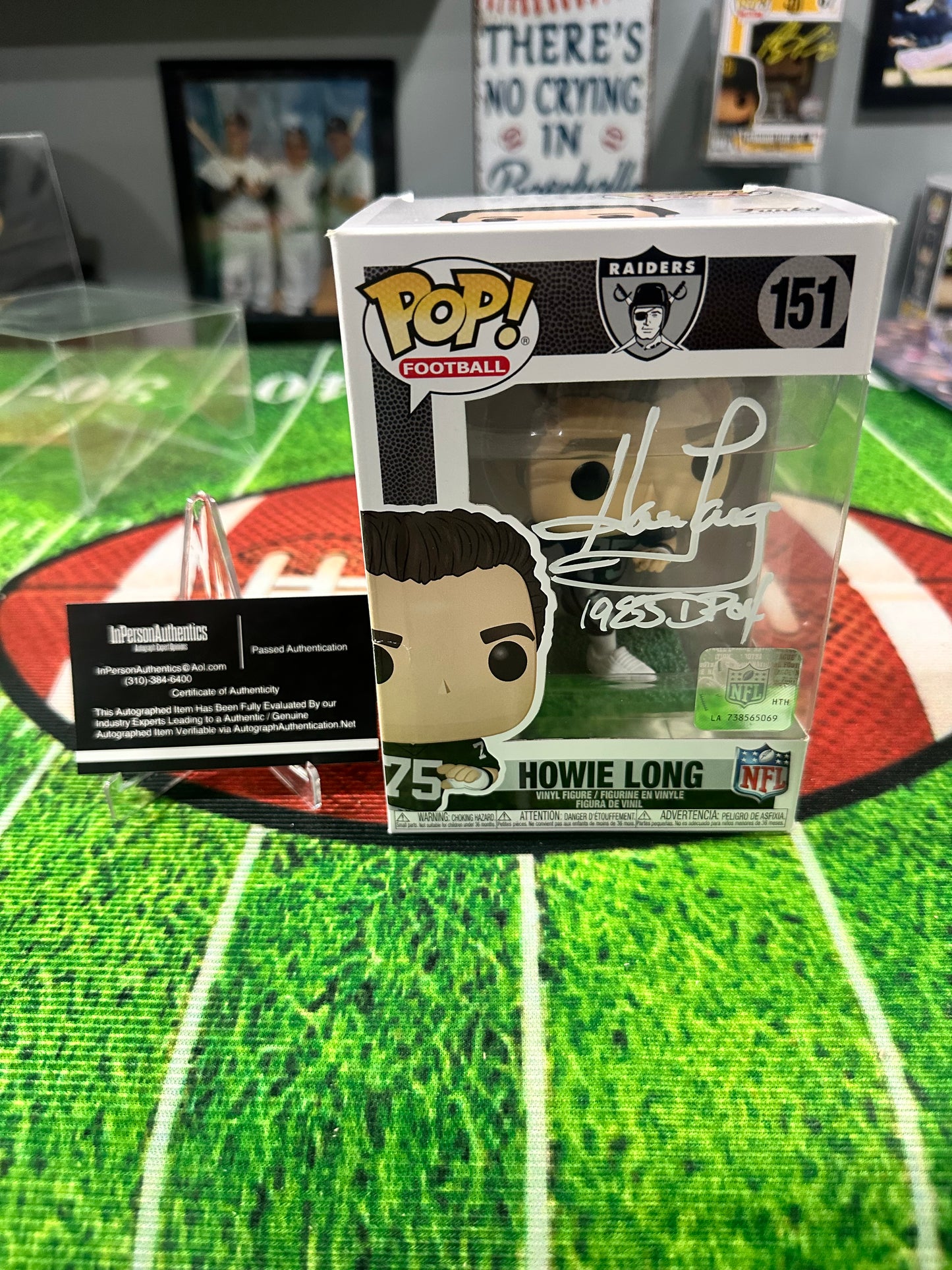 Howie Long HOF Vegas Raiders Hand Signed Funko Pop # 151 W/ COA