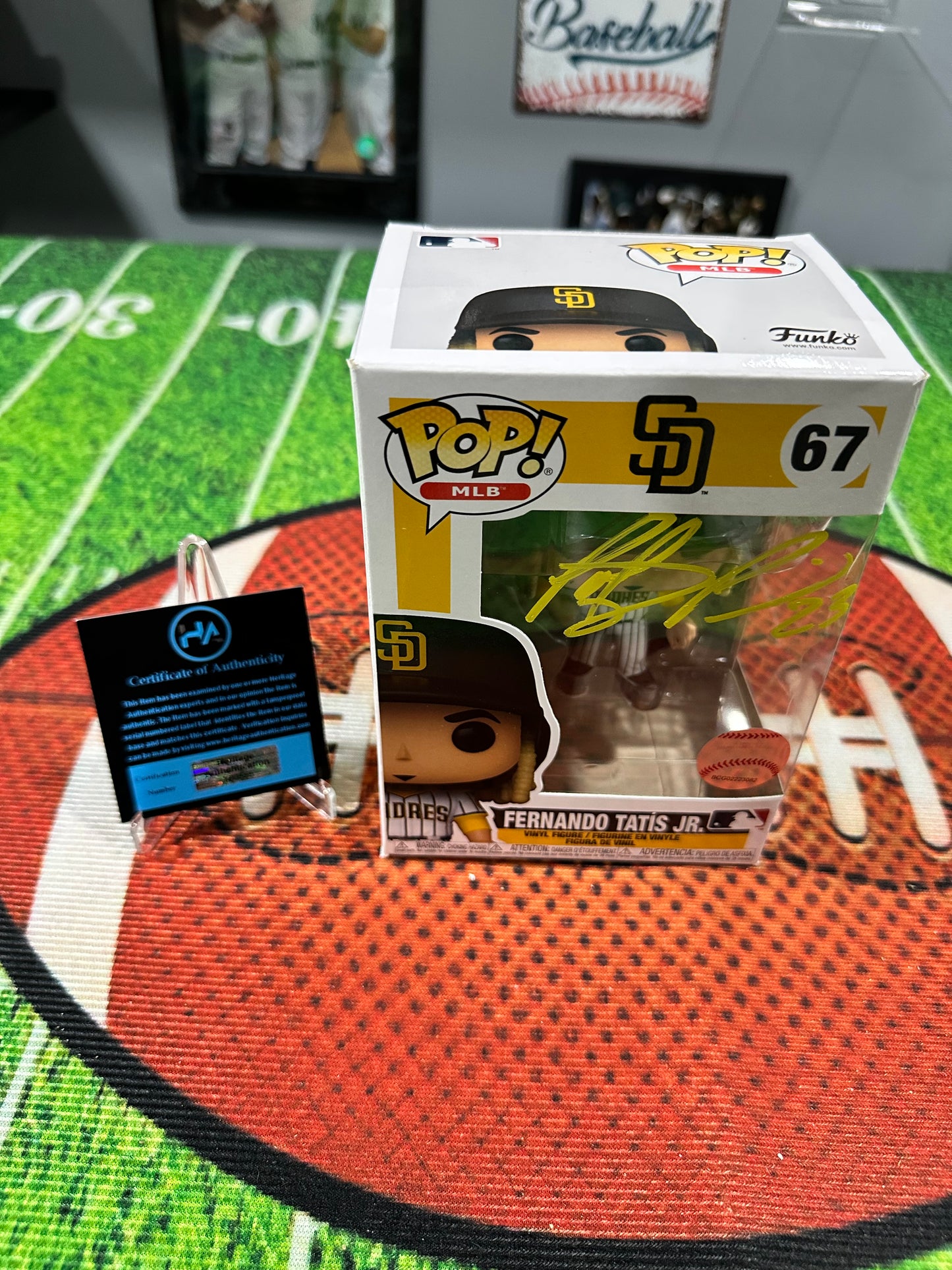 Fernando Tatis Jr Hand Signed San Diego Padres Funko Pop # 67  W/ COA