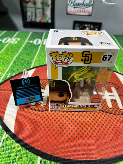 Fernando Tatis Jr Hand Signed San Diego Padres Funko Pop # 67  W/ COA