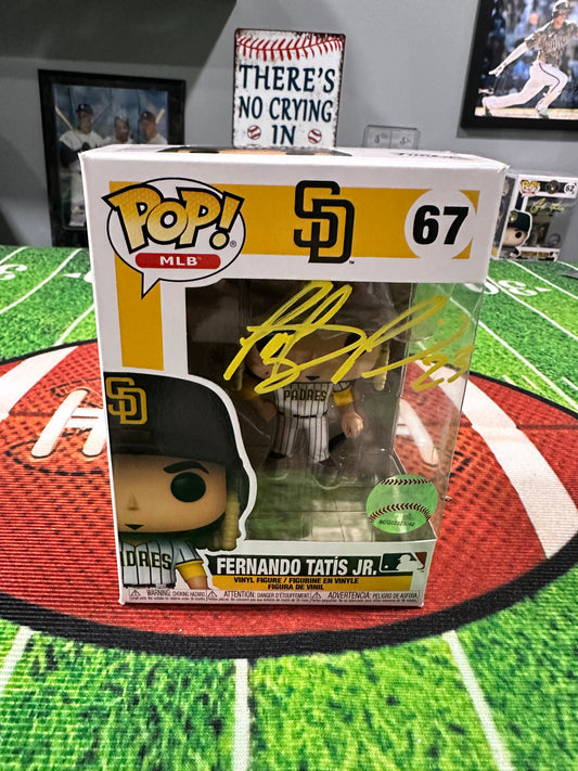 Fernando Tatis Jr Hand Signed San Diego Padres Funko Pop # 67  W/ COA
