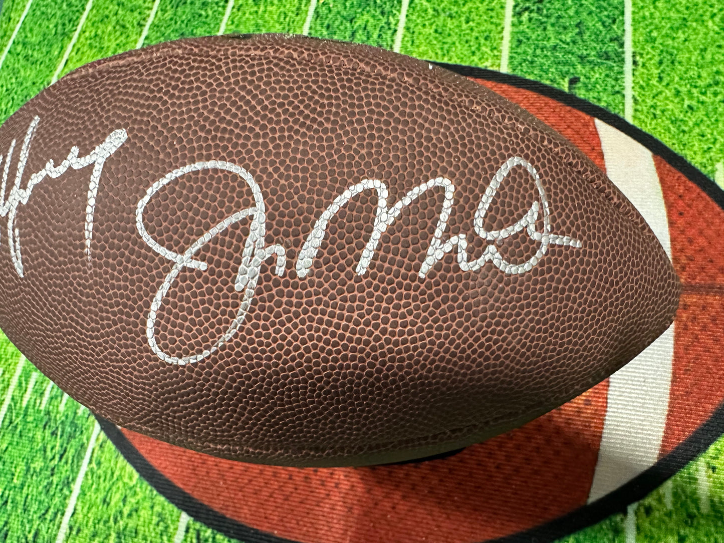Joe Montana / Steve Young HOF San Francisco 49ers Hand Signed Wilson Ball W/ COA