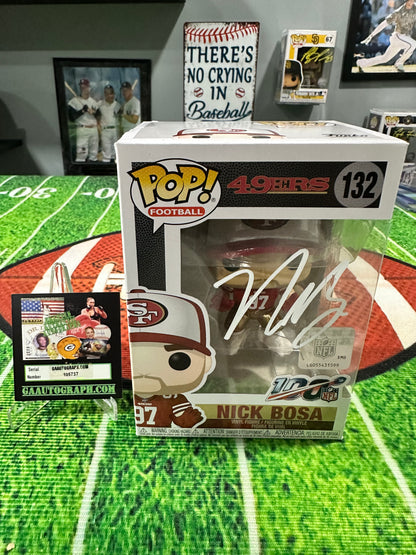 Nick Bosa San Francisco 49ers Hand Signed Funko Pop #132  W/ COA