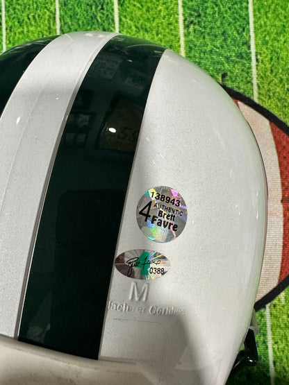 Brett Favre New York Jets HOF QB Hand Signed FS Helmet W/ COA