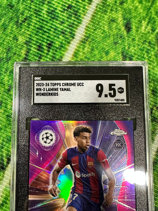 23-24 Lamine Yamal Topps Chrome UCC Wonderkids - SGC 9.5