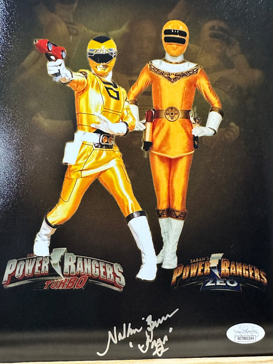 Nakia Burrise  Power rangers " Yellow Ranger " Hand Signed 8x10 Photo w/ JSA COA