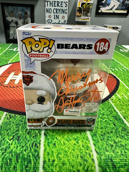Dan Hampton Chicago Bears Hand Signed Funko Pop W/Inscription # 184 W/ COA JSA