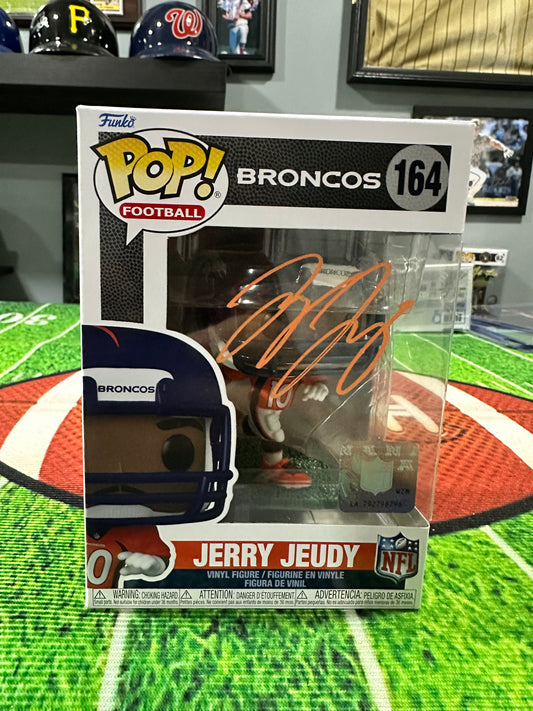 Jerry Jeudy Denver Broncos RB Hand Signed Funko Pop # 164 W/ COA