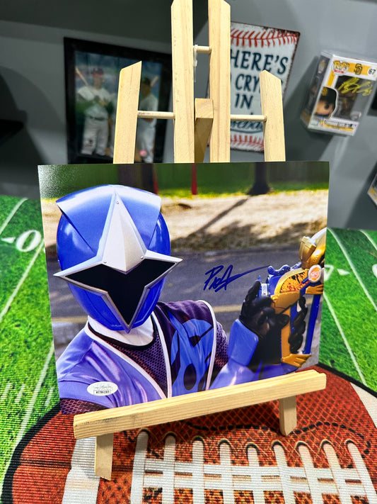 Peter Sudarso Power rangers " Blue Ranger " Hand Signed 8x10 Photo w/ JSA COA