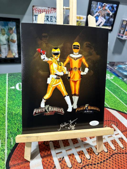 Nakia Burrise  Power rangers " Yellow Ranger " Hand Signed 8x10 Photo w/ JSA COA