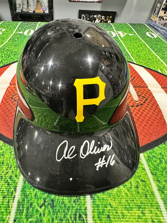 Al Oliver #16 Hand Signed Full Size Batting Helmet W/ COA JSA