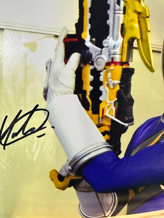 Yoshi Sudarso Koda Power rangers " Blue Ranger " Hand Signed 8x10 Photo w/ JSA COA