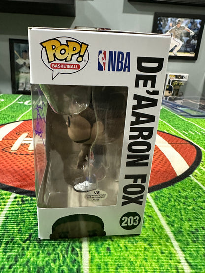 DeAaron Fox Sacraminto Kings Hand Signed Funko Pop # 203 W/ COA