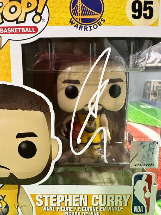 Stephen Curry Golden State Warriors Hand Signed Funko Pop # 95  W/ COA