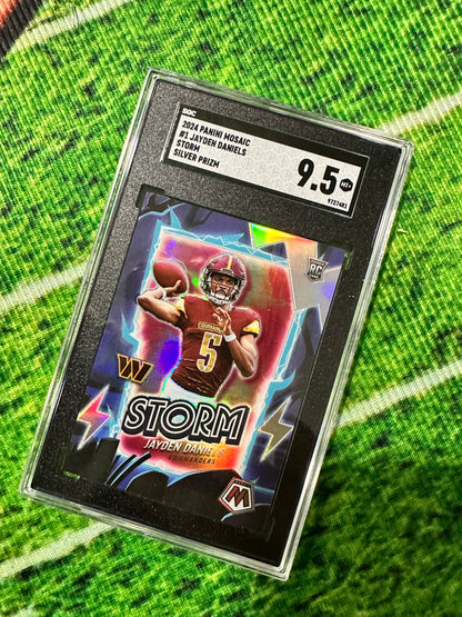 2024 Jayden Daniels Mosaic Storm Card RC # 1 - SGC 9.5