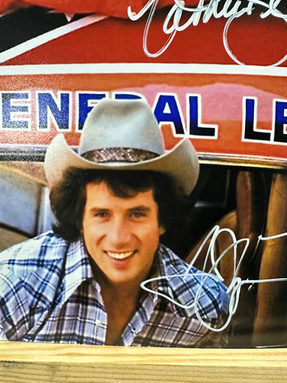 Catherine Bach ,Tom Wopat ,John Schneider "Duke Of Hazzard "Hand Signed 11X14  Photo  W/ COA JSA