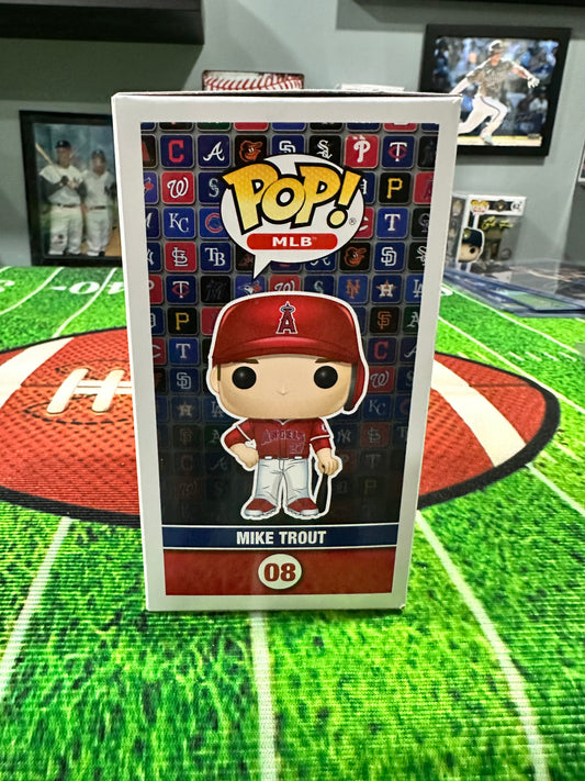 Mike Trout Hand Signed Los Angeles Angels Funko Pop # 08 W/ COA