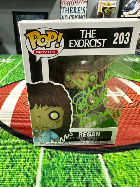 Linda Blair Both Hand Signed " The Exorcist " Funko Pop # 203 & 8X10 Photo inscripted W/ COA