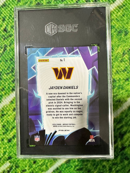 2024 Jayden Daniels Mosaic Storm Card RC # 1 - SGC 9.5