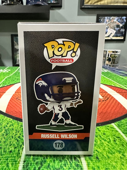 Russell Wilson Denver Broncos QB Hand Signed Funko Pop # 178 W/ COA