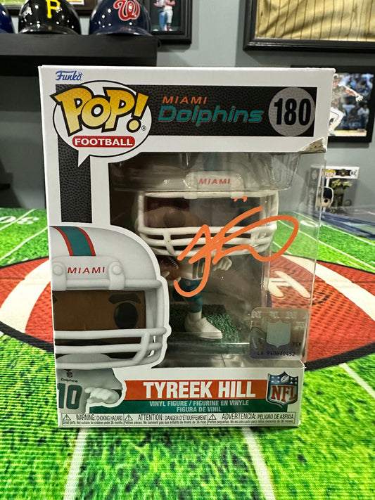 Tyreek Hill Miami Dolphins RB Hand Signed Funko Pop # 180 W/ COA